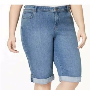 Style & Co Blue Denim Jean Short Skimmer Bermuda